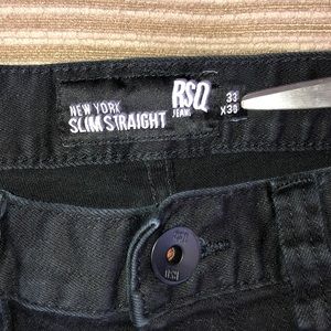 New York slim straight black jeans